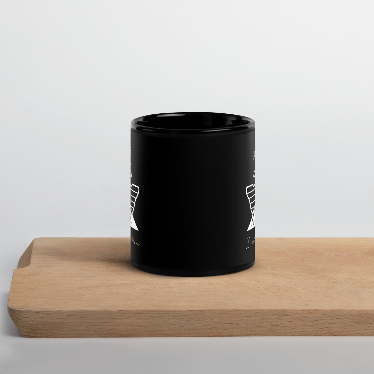 Cheshvan Black Glossy Mug