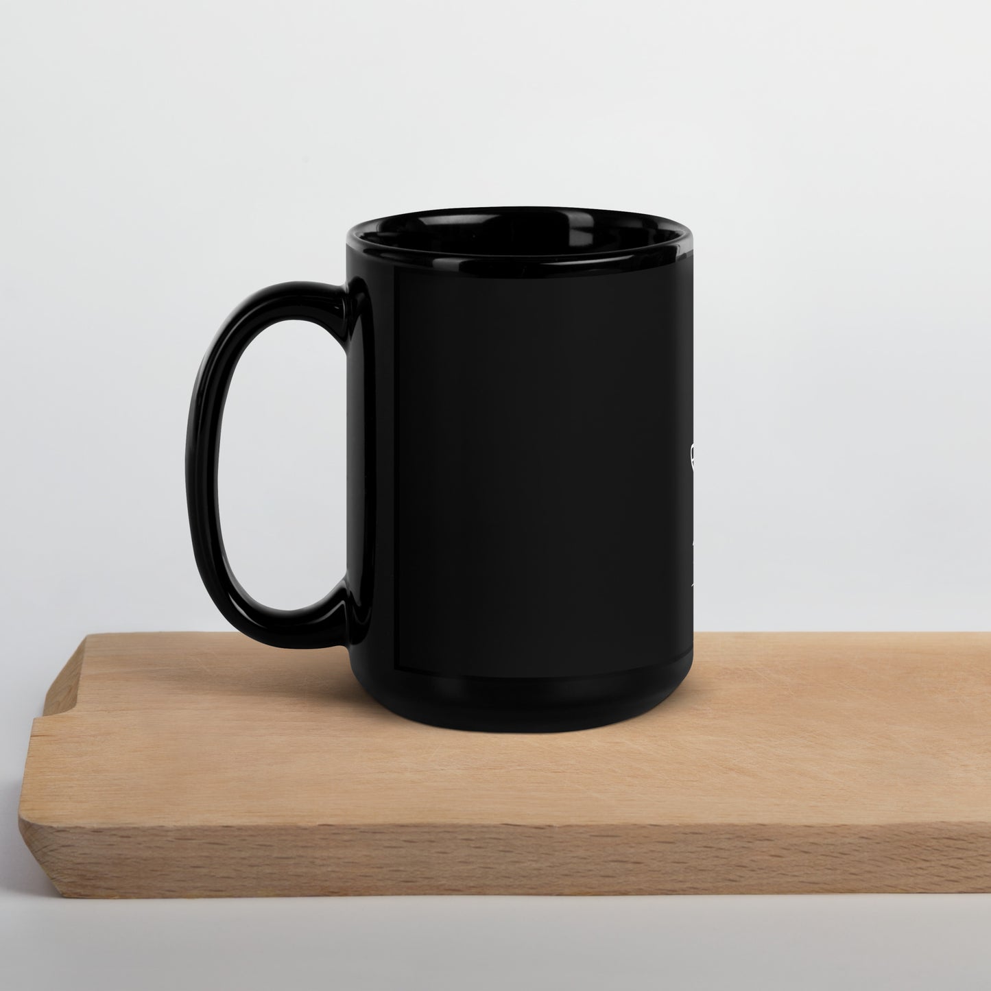 Cheshvan Black Glossy Mug