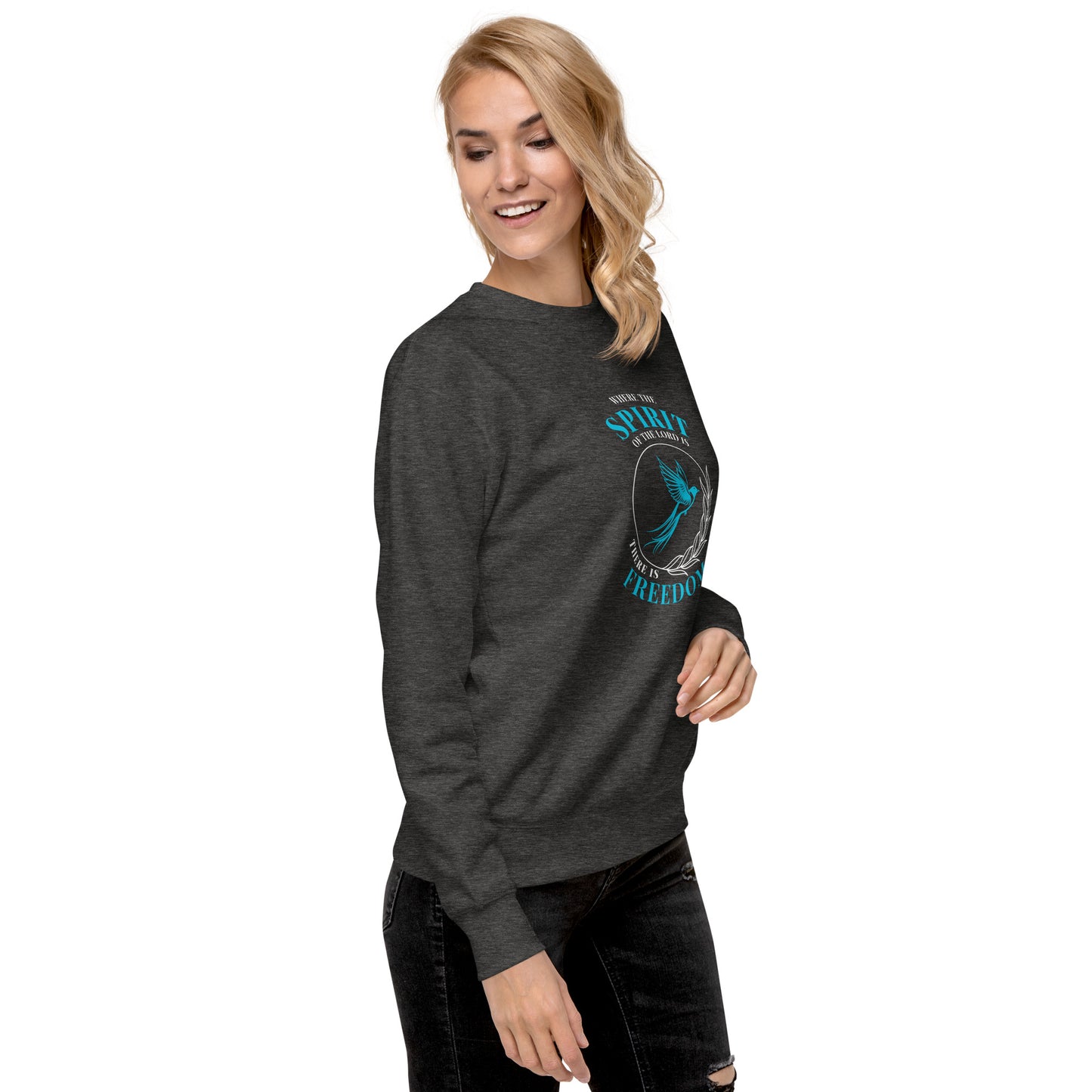 Unisex Premium Sweatshirt - Spirit of the Lord = Freedom