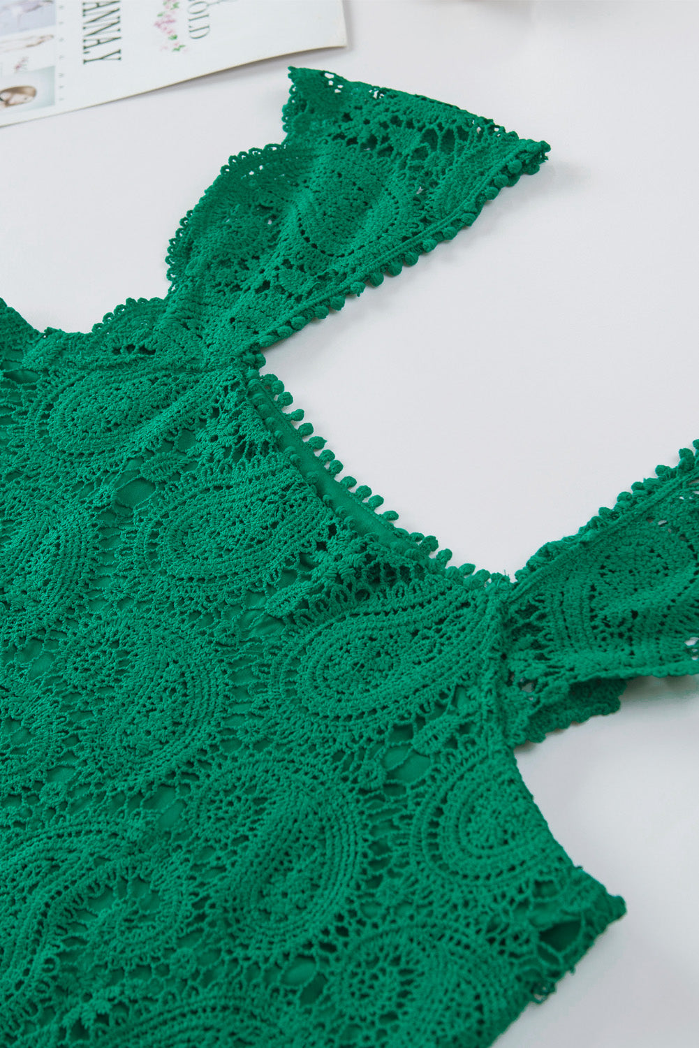 Paisley Square Neck Lace Tank