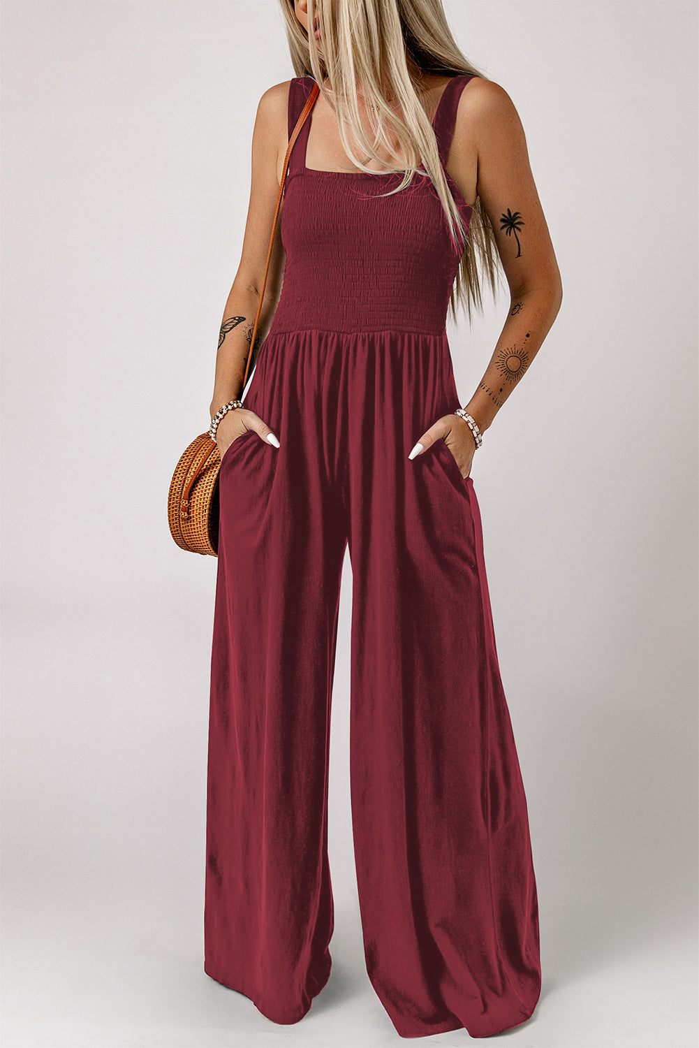 Wide Leg Jumpsuit with Pockets