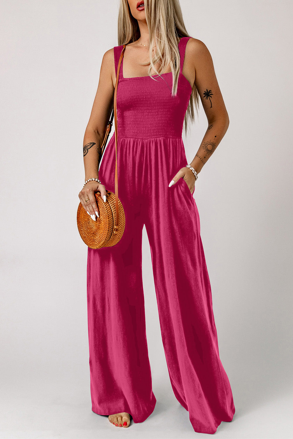 Wide Leg Jumpsuit with Pockets