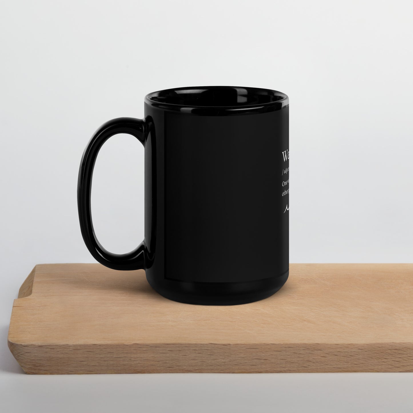 Water Walker Black Glossy Mug