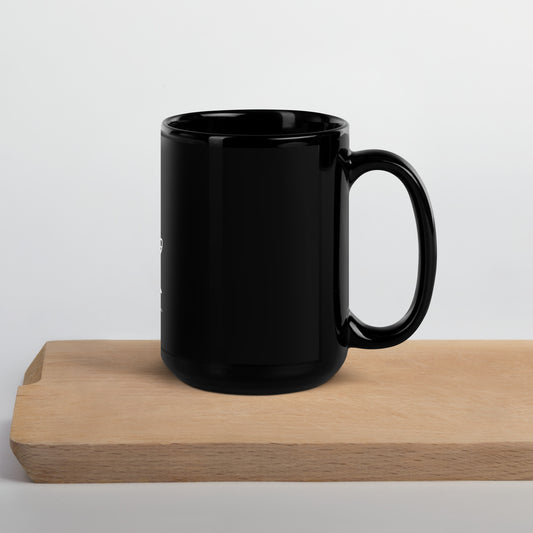Cheshvan Black Glossy Mug