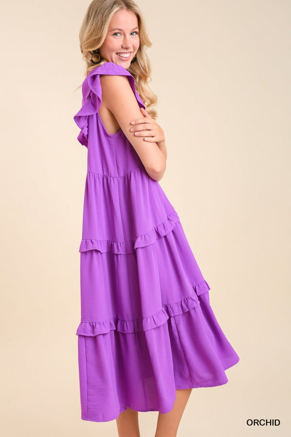 Orchid Tiered Midi Dress