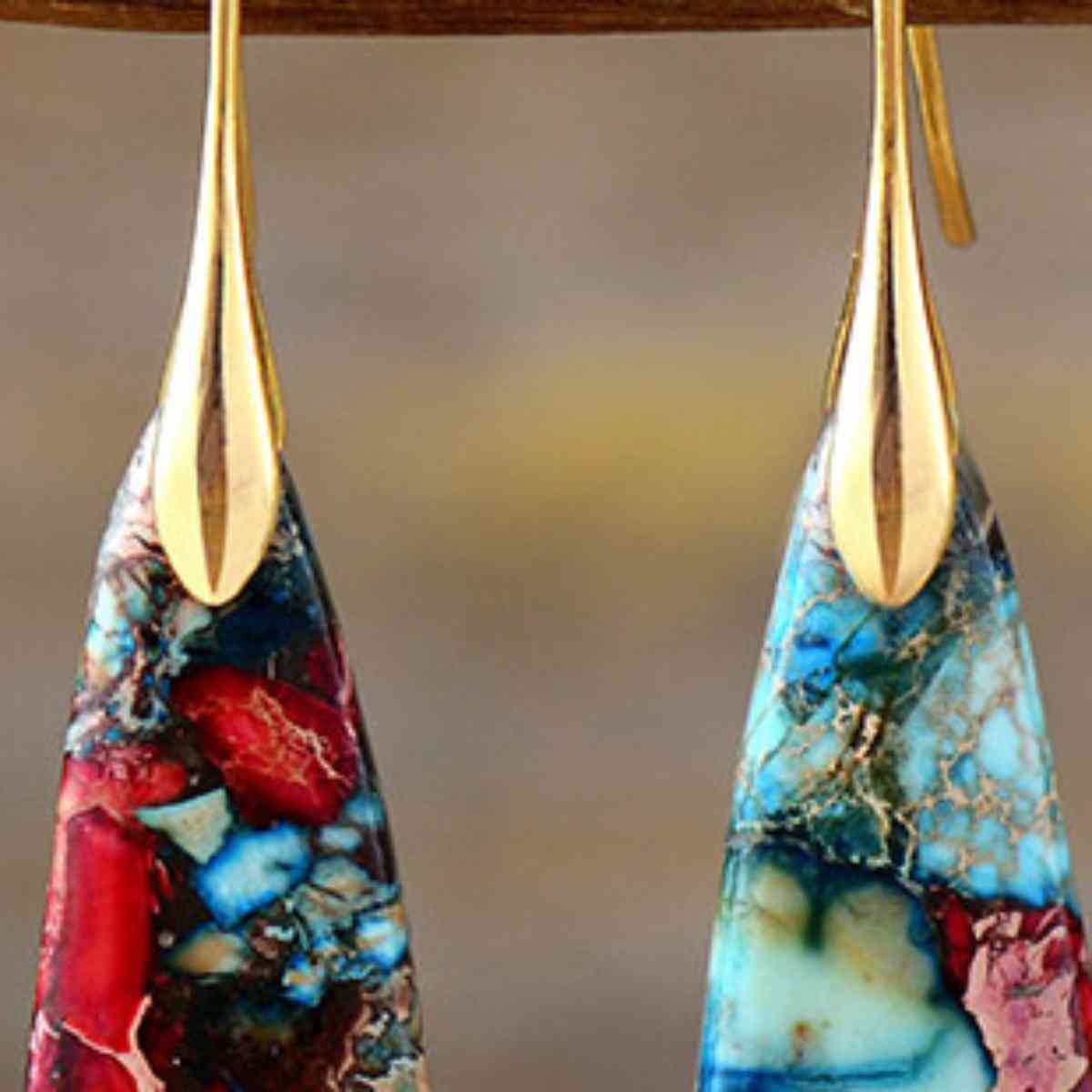 Layered stone Earrings