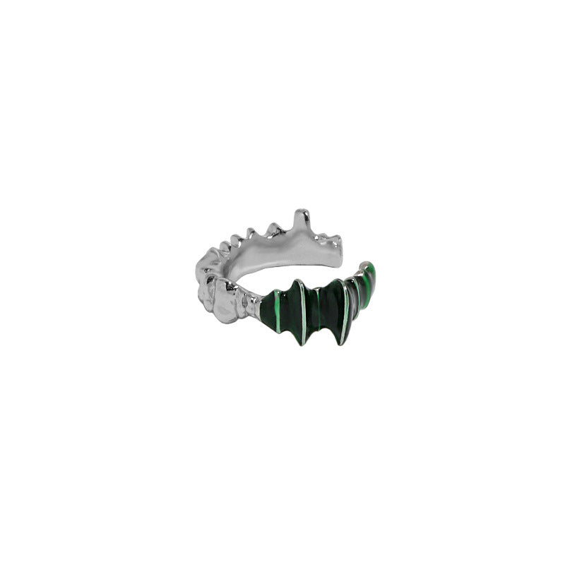 Ear Cuff Emerald Green (925 Sterling Silver)