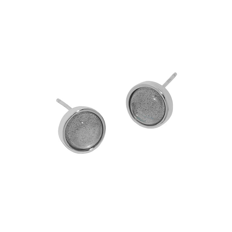 Natural Abradorite Stud Earrings