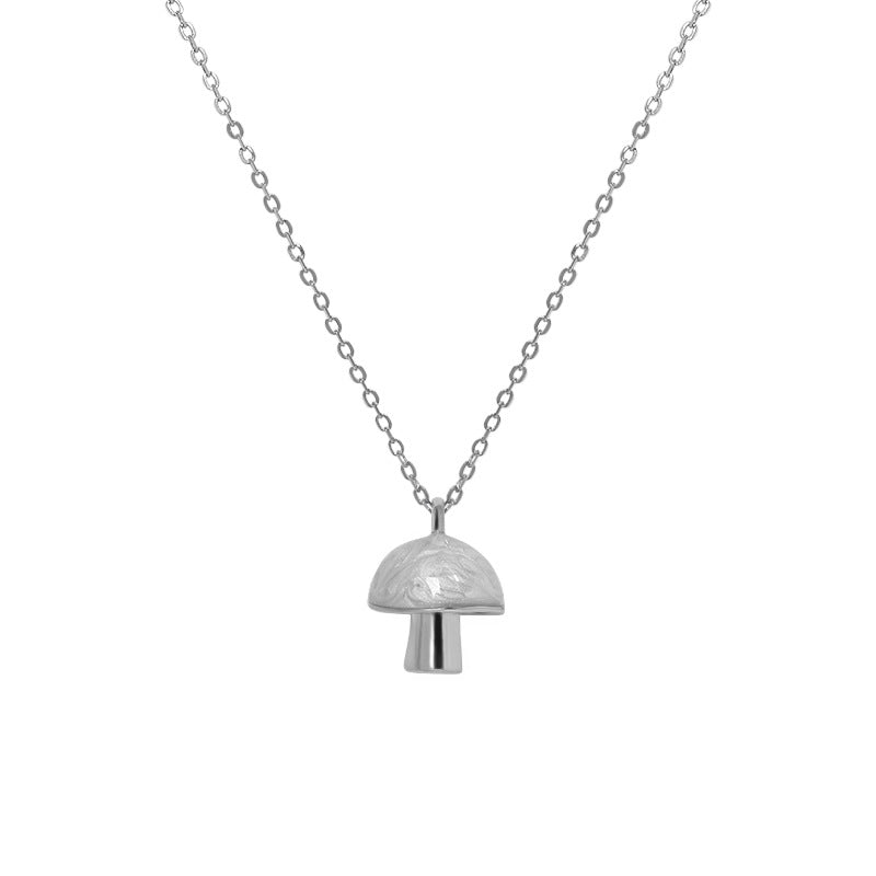 Green/White Mushroom Necklace