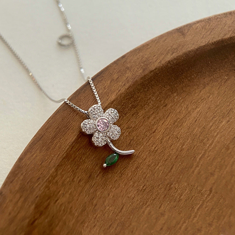 Dainty Flower 925 Sterling Silver Necklace