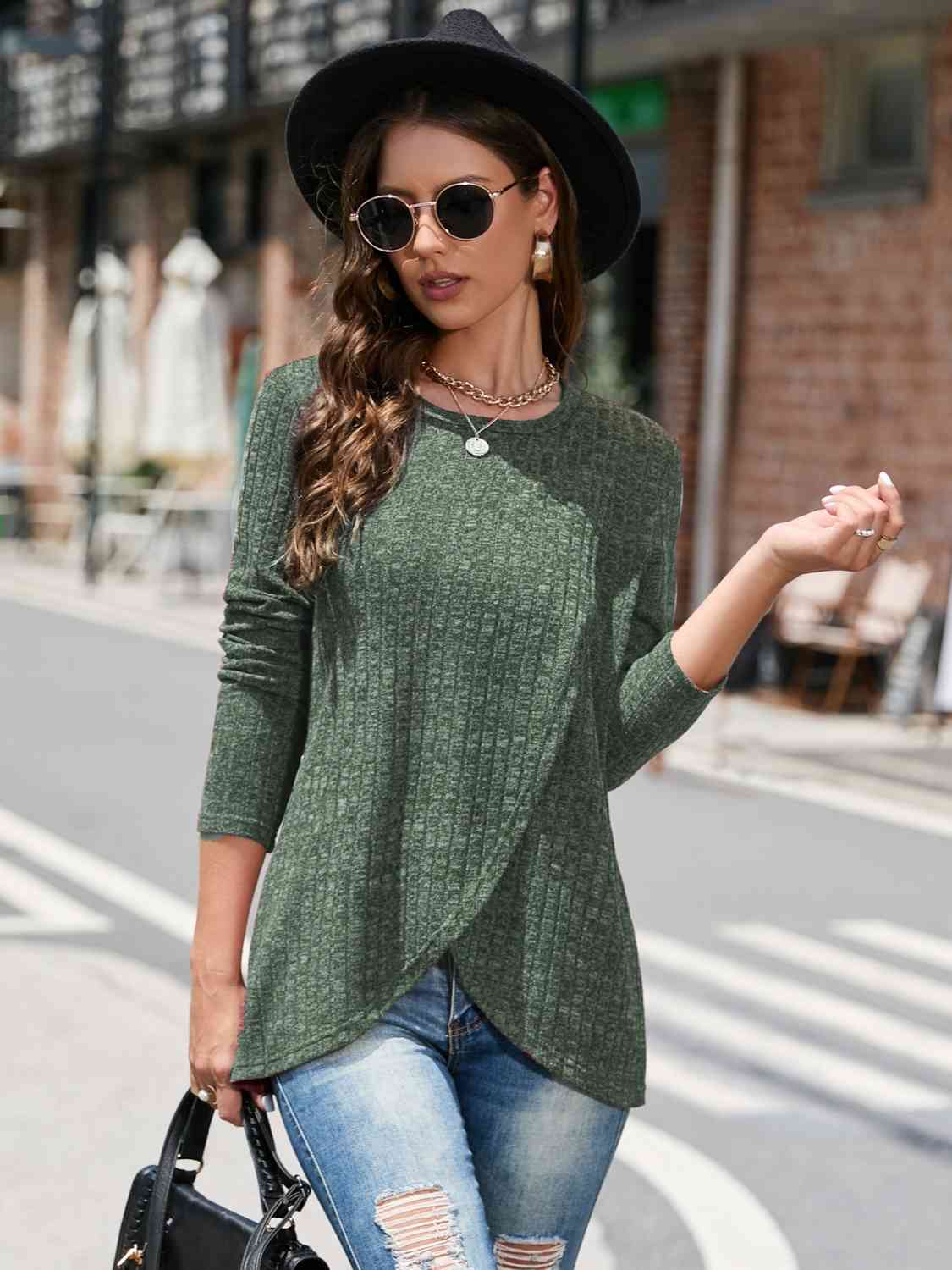 Round Neck Long Sleeve T-Shirt