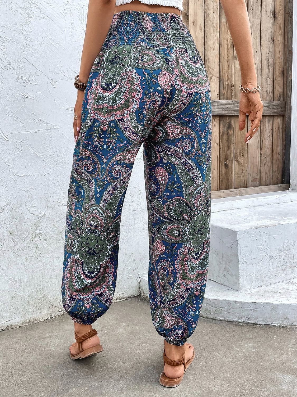 Boho Smocked Waist Pants