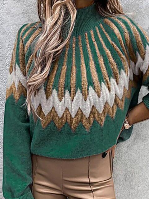 Mock Neck Long Sleeve Sweater