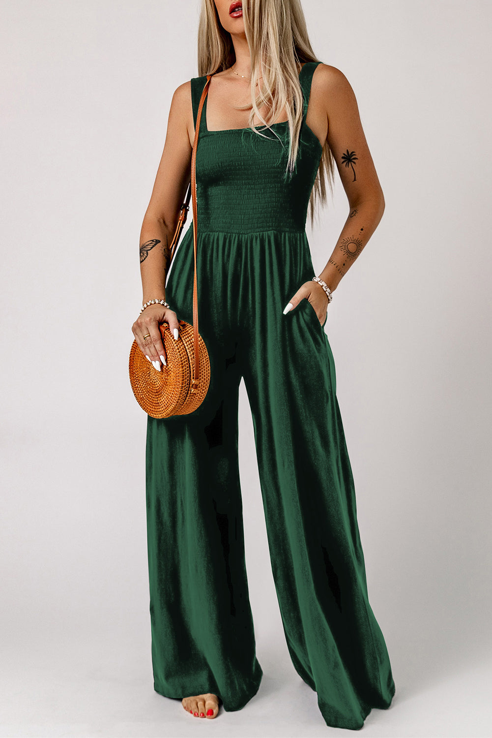 Wide Leg Jumpsuit with Pockets